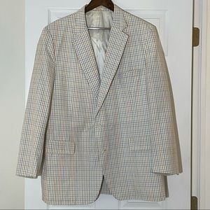Pastel plaid blazer jacket